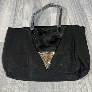 Victoria's Secret Black Tote Bag w/ Mini Bag